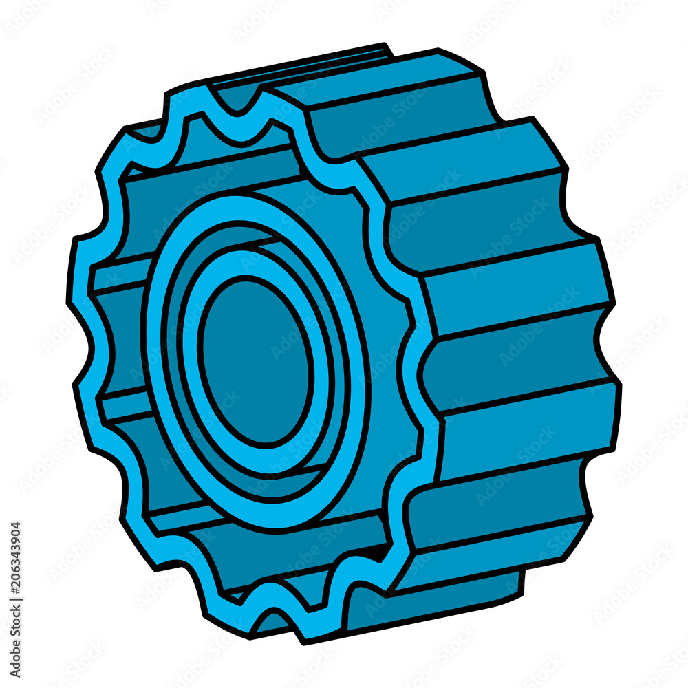 Fototapeta premium gear machinery isometric icon vector illustration design