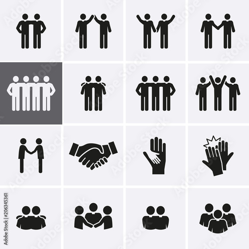 Friendship and Friend Icon set
