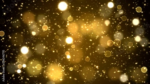 Colorful Animated Shining Particle Background - Loop Golden