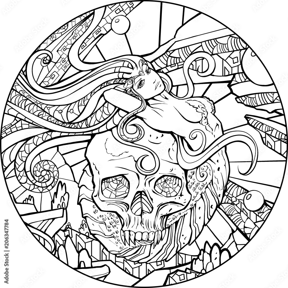 Naklejka premium Mermaid of death
