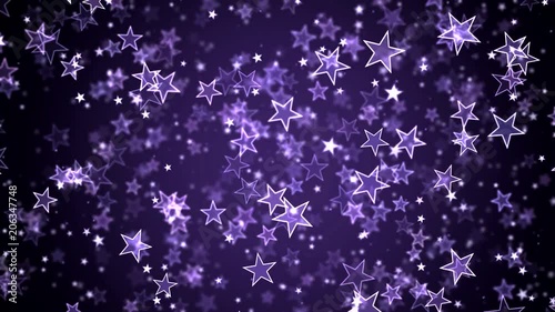 Colorful Animated Falling Shining Stars Particle Background - Loop Purple