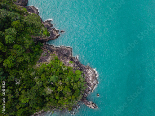 Tropical island from aerial view. Koh Chang, Thailand