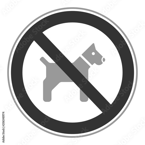 Verbotsschild Icon - Leinenzwang