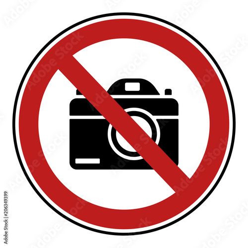 Verbotsschild Icon - fotografieren verboten