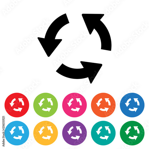 Recycling symbol icon set