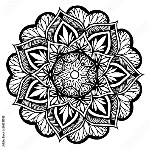 Mandalas for coloring  book. Decorative round ornaments. Unusual flower shape. Oriental vector  Anti-stress therapy patterns. Weave design elements. Yoga logos Vector.