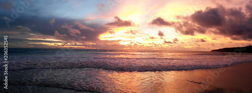 Sunset at Karon beach, Phuket, Thailand photo