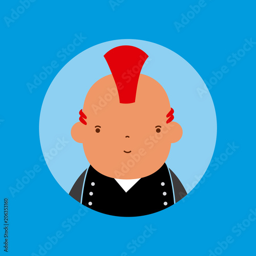 Punk man avatar