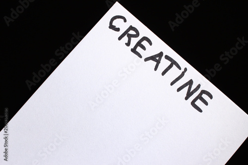 The inscription creatine copy space photo