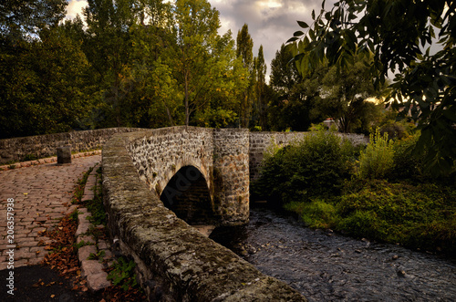 Pont Tordu (crooked bridge) at Le Puy en Velay, France photo