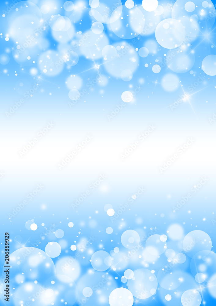 Blue glitter sparkles rays lights bokeh Festive Elegant abstract background.  Stock Illustration | Adobe Stock