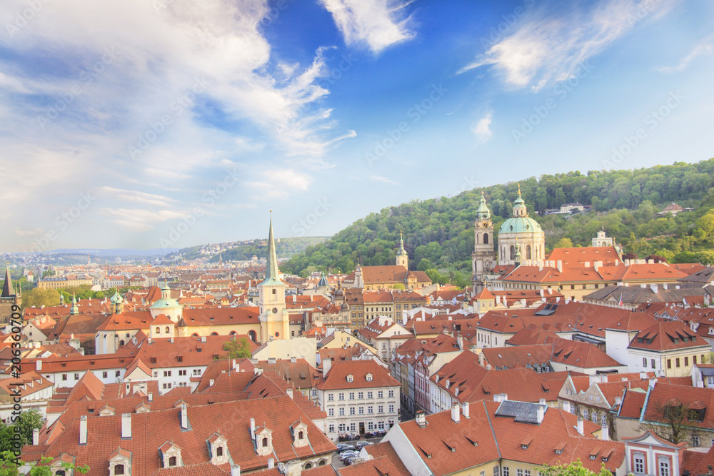 Obraz premium Beautiful view of Hradcany, Prague's historic district, Czech Republic
