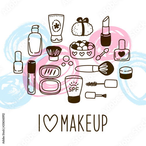 Cute cosmetics background for Your design