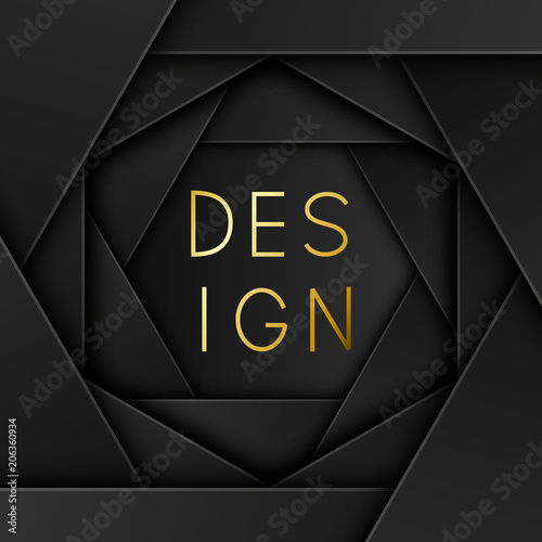 Paper cut hexagon background for Your design 7