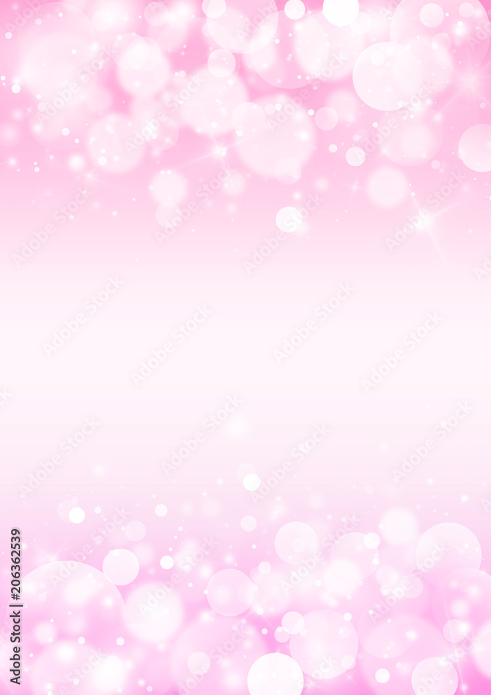 Soft Pink glitter sparkles rays lights bokeh Festive Elegant abstract background.