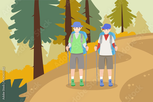 people go hiking in mountains