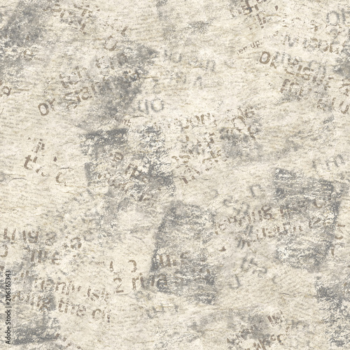 Vintage grunge newspaper collage seamless texture