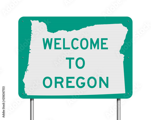 Welcome to Oregon road sign