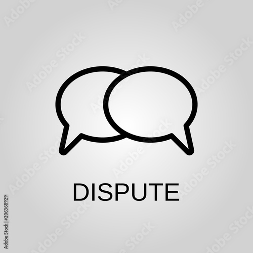 Dispute icon.Dispute symbol. Flat design. Stock - Vector illustration
