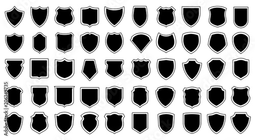 Set of vector shields photo