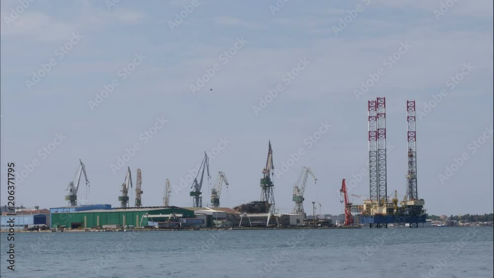 Time lapse at industry in Pula, Croatia Time lapse at industry in Pula, Croatia