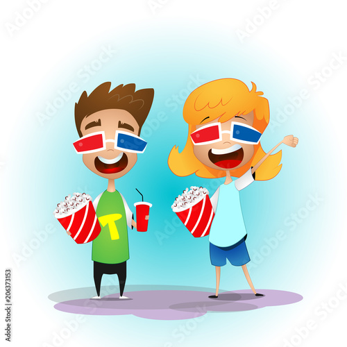 Two cartoon Kids