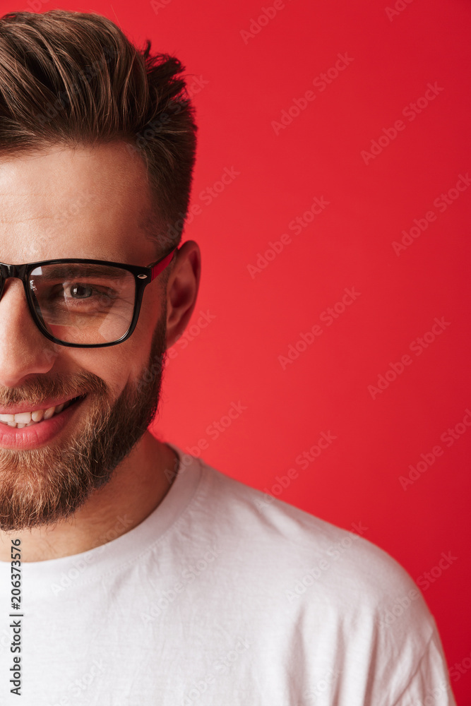 Cropped photo of handsome young smiling man Cropped photo of handsome young smiling man