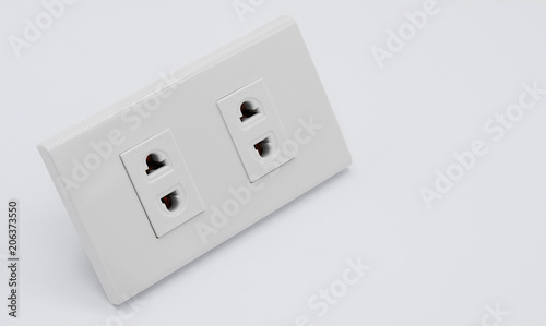 plug socket isolated on white background
