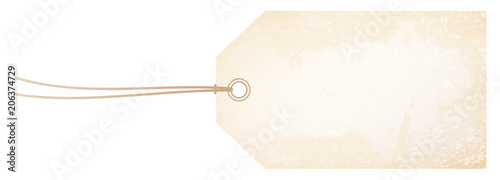 Horizontal Label Grunge Beige