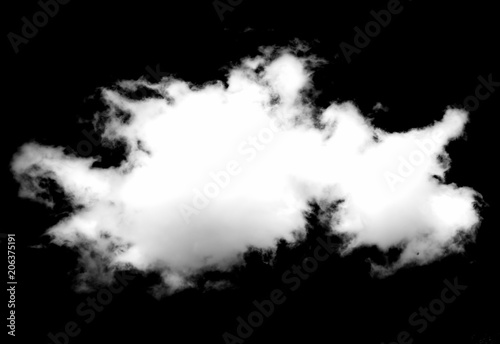 white cloud on black background. cloud isolated