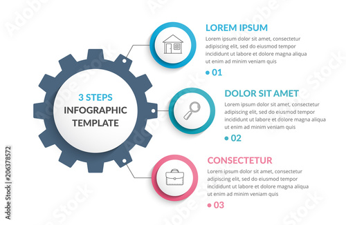 Infographic Template with Gear
