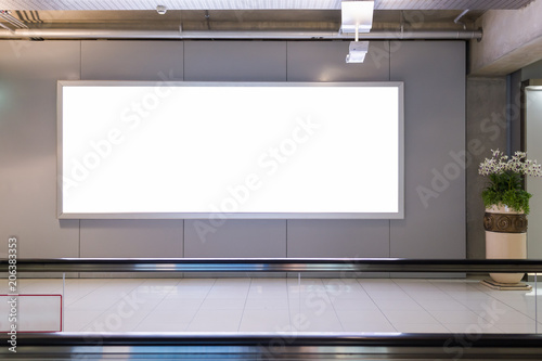 beauty full blank advertising billboard at airport background large LCD advertisement