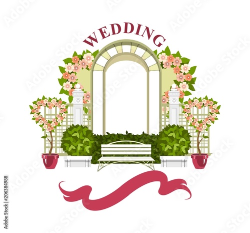 wedding arch vector