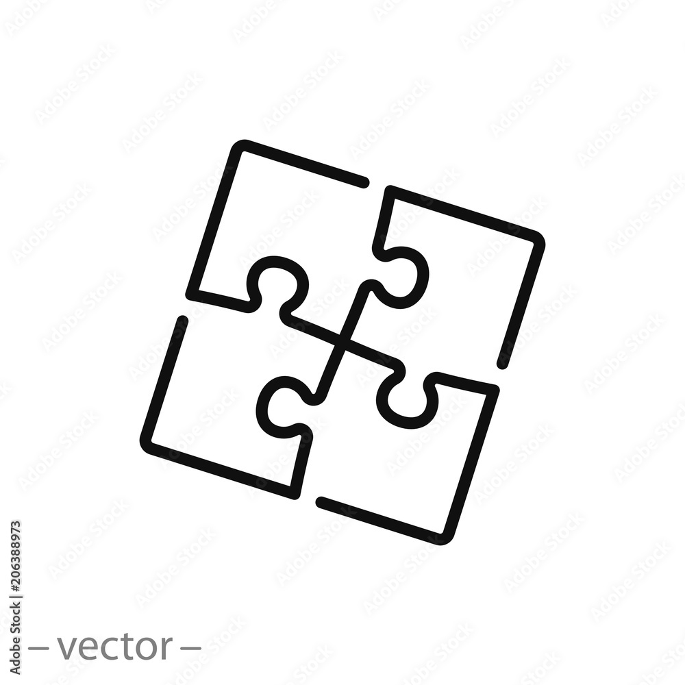 Puzzle Line Icon Vector Solutions Problem Simple Sign Stock Vector puzzle-line-icon-vector-solutions-problem-simple-sign-stock-vector