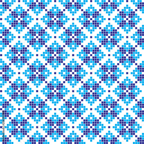 seamless embroidered national ornament vector
