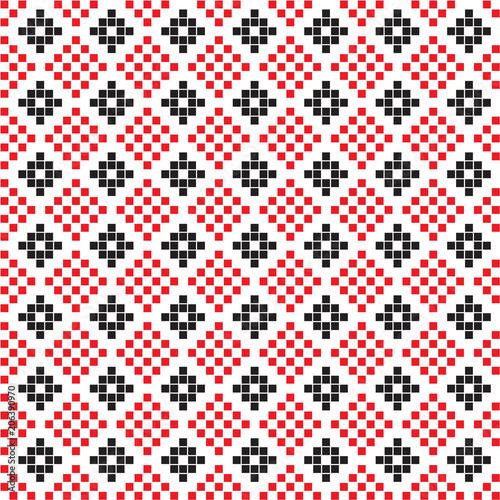 seamless embroidered national ornament vector