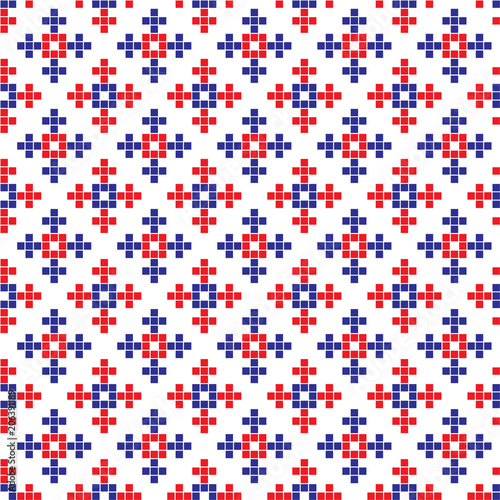 seamless embroidered national ornament vector