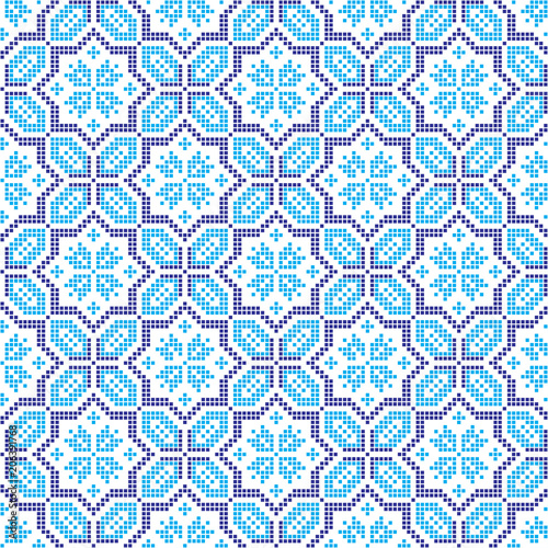seamless embroidered national ornament vector