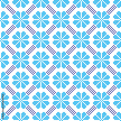 seamless embroidered national ornament vector