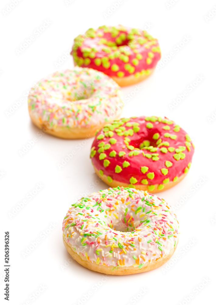 Sweet sprinkled donuts. Sweet sprinkled donuts.