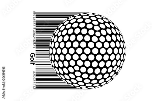 Silhouette of a golf ball. Vector illustration © matrosovv