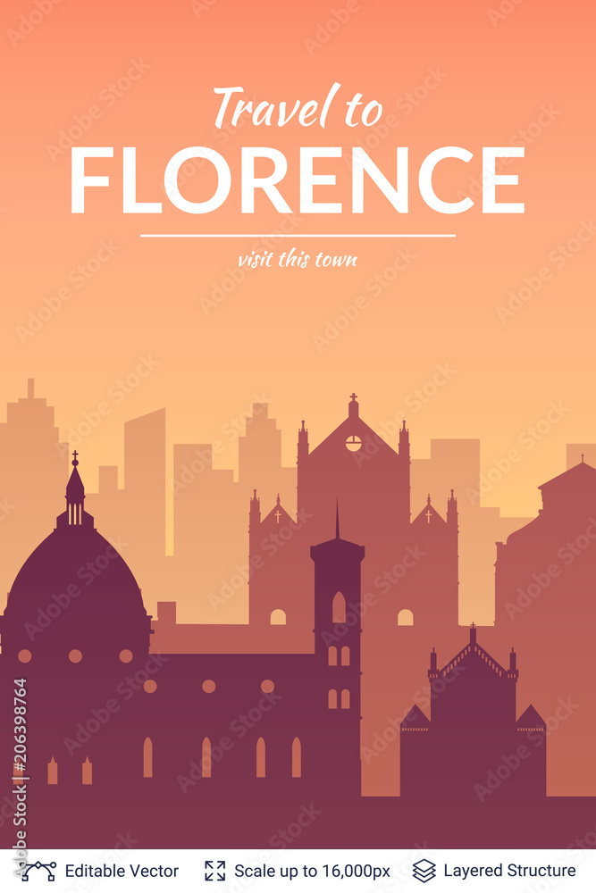 Florence famous city scape.