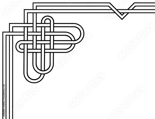 Celtic knot page border using a heart shape 