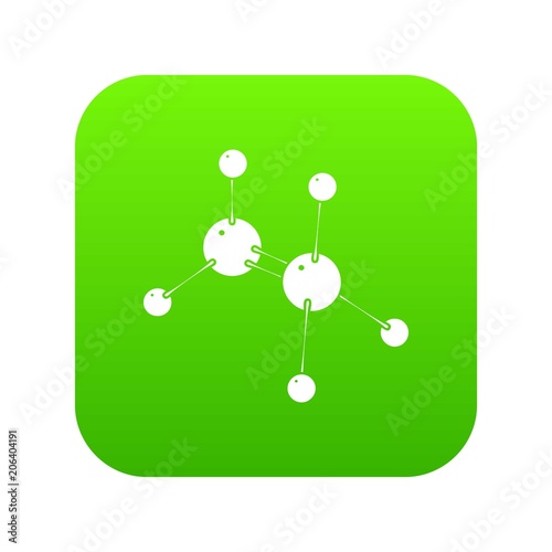 Glycine icon green vector isolated on white background