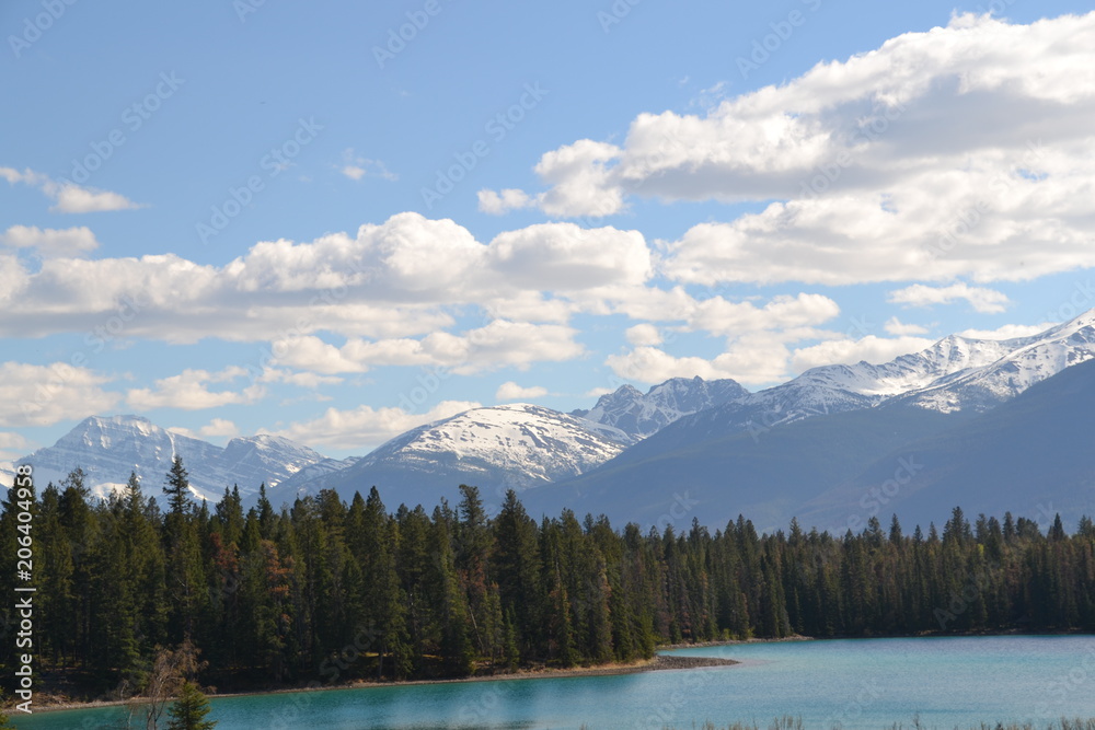 Mountain Range from Lake Annette
