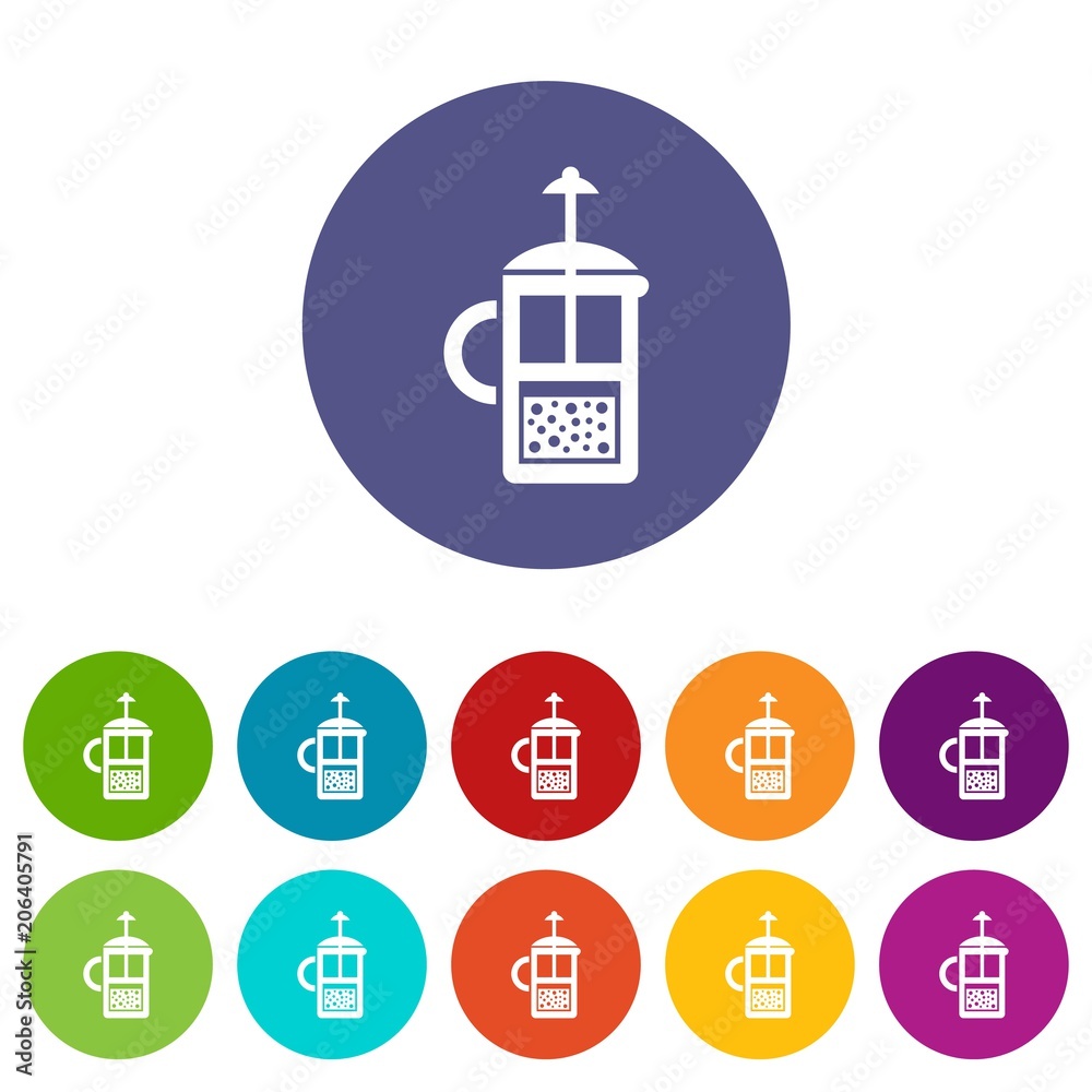 Press kettle icon. Simple illustration of press kettle vector icon for web