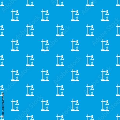 Chemical process pattern vector seamless blue repeat for any use