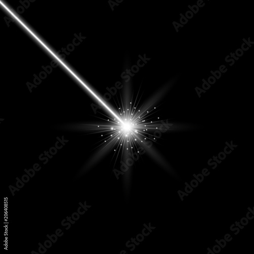 Abstract laser beams, white color