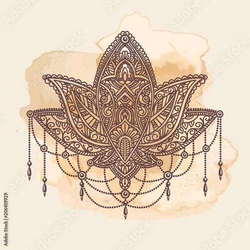 lotos tattoo vector