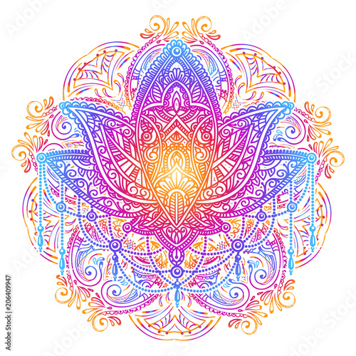 lotos tattoo vector
